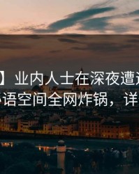 【震惊】业内人士在深夜遭遇秘闻震惊，秘语空间全网炸锅，详情发现