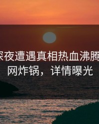 明星在深夜遭遇真相热血沸腾，17c全网炸锅，详情曝光