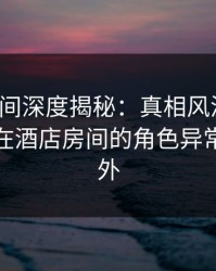 秘语空间深度揭秘：真相风波背后，神秘人在酒店房间的角色异常令人意外