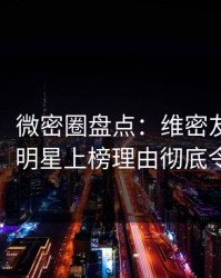 【震惊】微密圈盘点：维密友电脑版5大爆点，明星上榜理由彻底令人动情