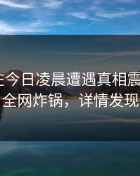 圈内人在今日凌晨遭遇真相震惊，17c全网炸锅，详情发现